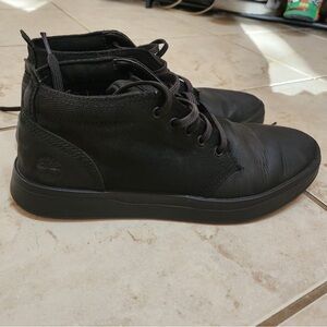 Timberland Black Mid Top Sneakers Men’s Size 8 Leather Casual Shoes